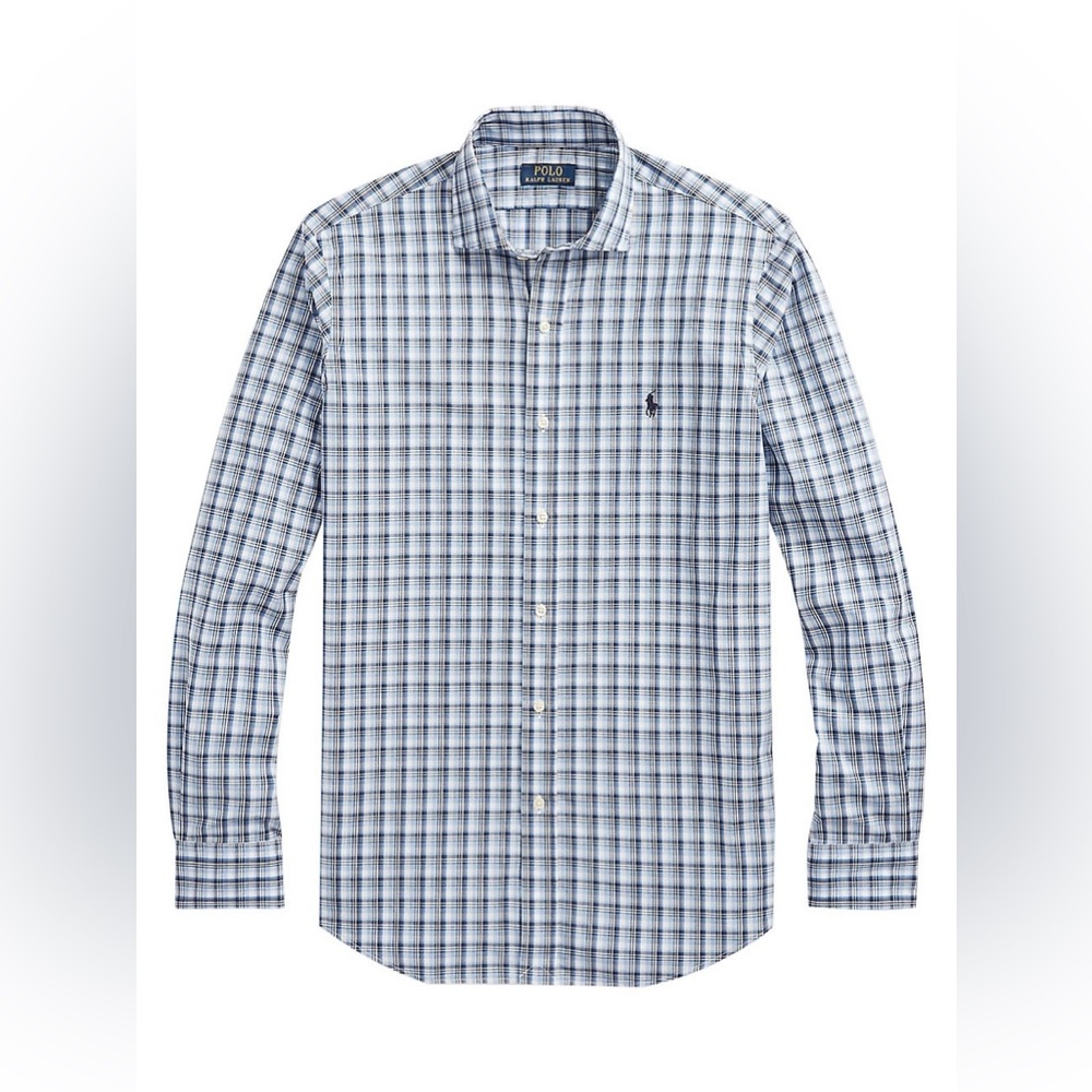 NWT Polo Ralph Lauren Classic-Fit Plaid Poplin Shirt - Size L
